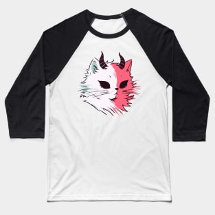 Cute demon cat Baseball T-Shirt